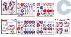 Patriotic 288-Piece Sticker Set for 4th of July – Perfect for Kids’ Crafts