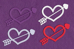 HEART ARROW LOVE LETTER Queen & Co. Valentine love die cuts scrapbook cards