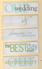 MY MIND’S EYE RUB ON TRANSFER TITLES ~ LOVE / WEDDING THEMES 9 CHOICES *