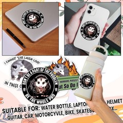 3pc Funny Possum Sticker 3″ Waterproof Vinyl Laptop Water Bottle Decal