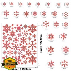 Qaxrocyn 440 Pcs Pink Glitter Snowflake Stickers