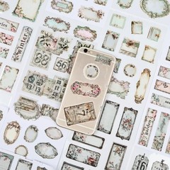 Dwpetzo Flroal Lace Tags Labels Stickers for Junk 4.13 x 5.83, Floral