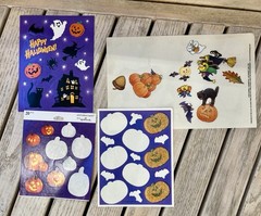 Mixed Lot Of Vintage Halloween / Fall Stickers Used & Sealed