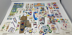 Large Vintage Scrapbooking Stickers Family Fun Amusement Park Mickey Mouse