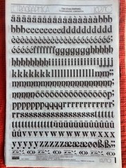 Three Letraset INSTANT LETTERING Transfer Letters 72pt 17mm RAPHAEL NICE
