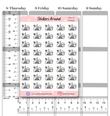 Cleaning Icon Planner Stickers, Cleaning Chores stickers, Calendar & Journal