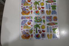 Laser Summer Beach 62PC Floaties Ice Cream Beach Chair Ball Shells Scrapbooking