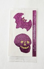 Vtg Stick R Treats Stickers NIP Hallmark Glitter Skull Bat 1984 Halloween