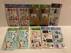 Stickopotamus & Sticko Sports & School Themed Sticker Lot Of 10