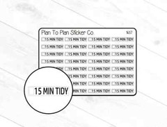 1657~~15 Minute Tidy Planner Stickers.