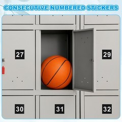 1.5″ Consecutive Number Stickers, 1 Set Self Adhesive Number Decals, Black