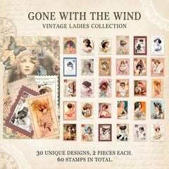 Beautiful 60pc Vintage Washi Stickers – Perfect for Crafts & Journaling Supplies