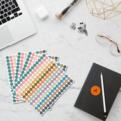 Boho 4200 PCS 0.75 Inch 12 Colors round Colored Dot Stickers