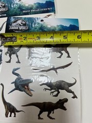 JURASSIC WORLD JURASSIC PARK Realistic Dino Sticker 4 Pack buy more and save $$