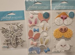 Lot Of 10 JOLEE’S BOUTIQUE MOMENTA 3D Scrapbooking Stickers Spring Holidays