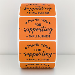 «Thank You For Supporting a Small Business» Stickers – Packaging Label sticker