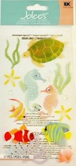 OCEAN SEA Fish Horses Weed Coral Anemone Turtle Starfish Bubble Jolee’s Stickers
