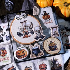 Halloween Rub-on Transfer Stickers 3 Sheets Use for Fabric Paper Wood Chips DIY