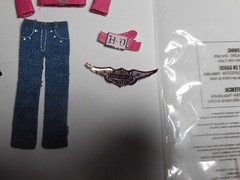 HARLEY DAVIDSON Dimensional Stickers Outfit Pink Leather Denim #9 Open Package