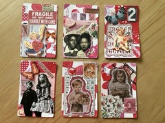 Vintage Valentine Handcrafted Altered Playing Cards Junk Journal Scrapbooking