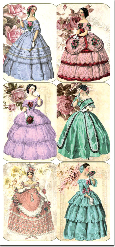 Violette Stickers Victorian Ladies Stickers Scrapbook Craft Planner Supply