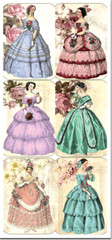 Violette Stickers Victorian Ladies Stickers Scrapbook Craft Planner Supply