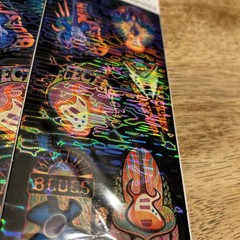 Hallmark Stickeroni Holographic Stickers Guitars Blues Rock Electric Guitar Lot