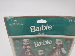 1 Pack Vintage Stickers – 1996- Hallmark Barbie Stickers – 4 Sheets- Holiday NEW