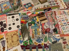 Huge Lot Art / Journal / scrapbooking 1025+ Supplies Stickers EMBELLISHMENTS NEW