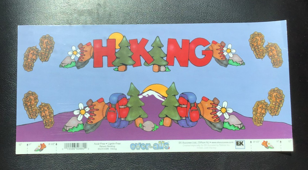 HUGE EK Success Overalls SCRAPBOOK Borders 12 x 5″ HIKING