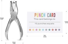 Fun Reward Punch Cards for Teachers & Parents – 200 Pack with Hole Puncher