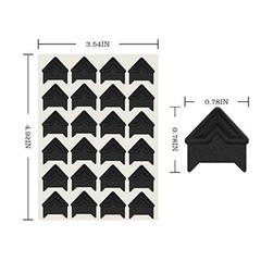 Yesallwas 10 Sheets (240PCS) Black Photo Corner Stickers Holder Protectors Se…