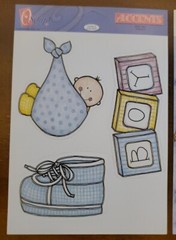 O’Scrap! Cardz scrapbooking frames & die cuts, baby boy themed