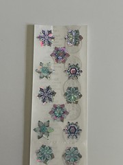Sandylion Christmas Snowflakes Sticker Prismatic Winter 1 Sheet VTG