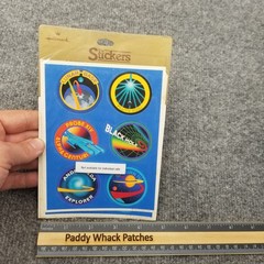 Hallmark 1983 Vintage Space Stickers Lunar Base. Sealed Package Space Black Hole
