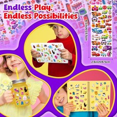 3D Puffy Stickers for Kids, Boys&Girls Sticker Bulk with 3200+ Small Stickers…