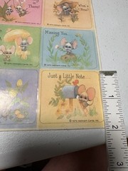 Vintage 1975 Hallmark Mouse Sticker Mice Pen Pal Messages 1 Sheet
