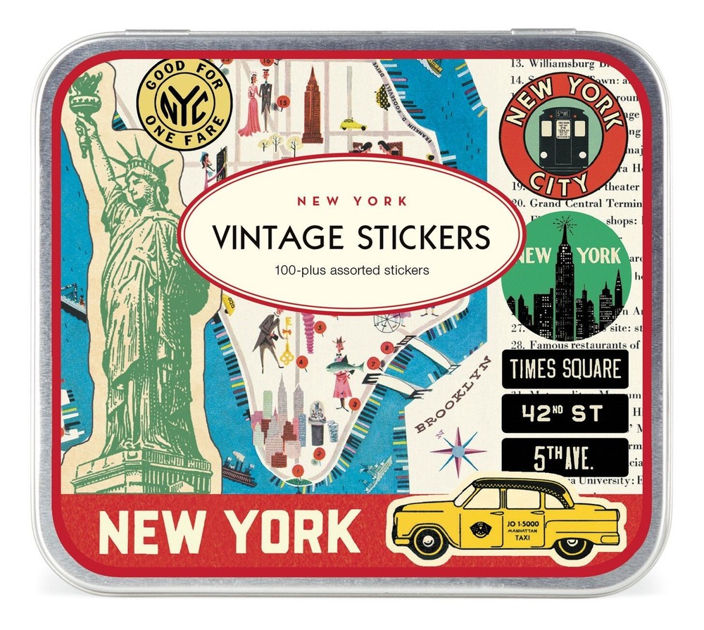 Cavallini & Co. New York City Vintage Sticker Set, Assorted