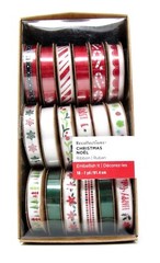 Recollections Lot 18 Spools Ribbon 3/8″ x 1 yard each 18 yards total Christmas