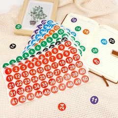 Consecutive Number Stickers, 900 PCS Number Stickers 1 to 50, 18 Sheets 1 Inch V