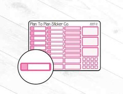 2227-2~~Dark Pink Mixed Labels & Boxes Planner Stickers.