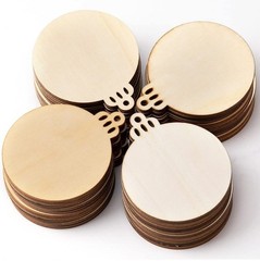 60Pcs Wood Slices,3.5″ Wooden Christmas Ornaments,Unfinished Predrilled Wood …