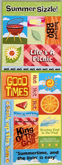 American Traditional Designs BBQ Summer Cardstock Stickers Pool Picnic Scrapbook