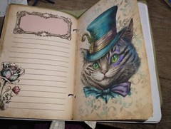 Alice In Wonderland Junk Journal Scrapbook USA Seller