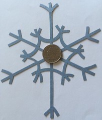BLUE SNOWFLAKE LG. WHIMSY Laser Die-Cuts(1pc)Deluxe Cuts•Winter•Snow •Holiday••