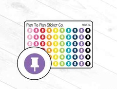 1483-26~~Push Pin Icon Planner Stickers.