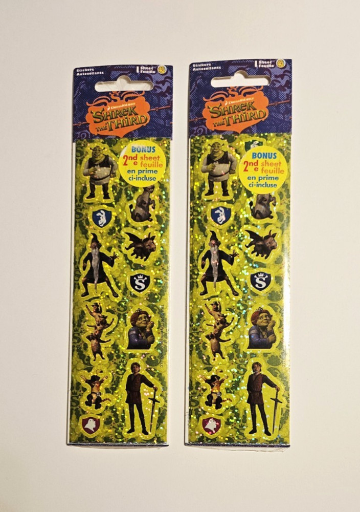 SandyLion Stickers Lot 4 Strips (2/pack) ~Shrek the Third~ New ~Bonus~packages