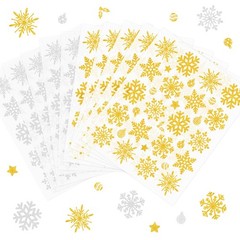 Fancy Land Christmas Envelope Seal Stickers Glitter Snowflake Sticker Xmas Go…