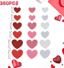 350 Pcs Foam Heart Stickers Colorful Self Adhesive for Valentine’S Day Decor