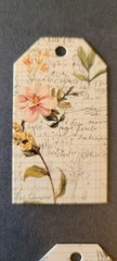 10pc Floral Botanical Design Paper Printed Tags for Gifts, Journal, Ephemra
